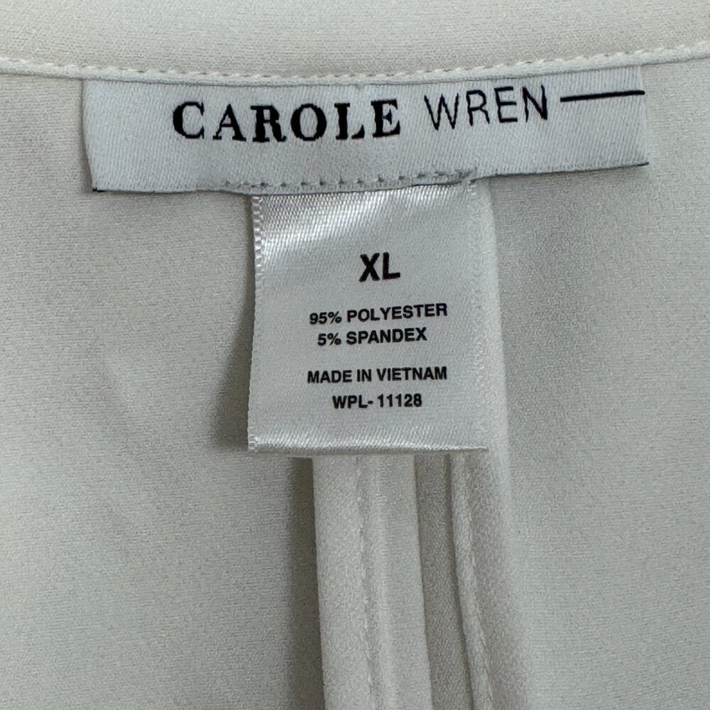 Carol Wren White Chic Tailored Blazer Size XL with Gold button - Picture 6 of 7
